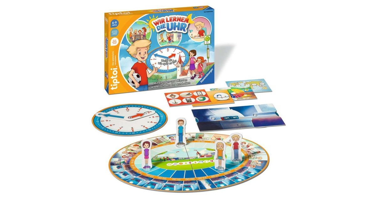 Ravensburger tiptoi Wir lernen die Uhr, Brettspiel