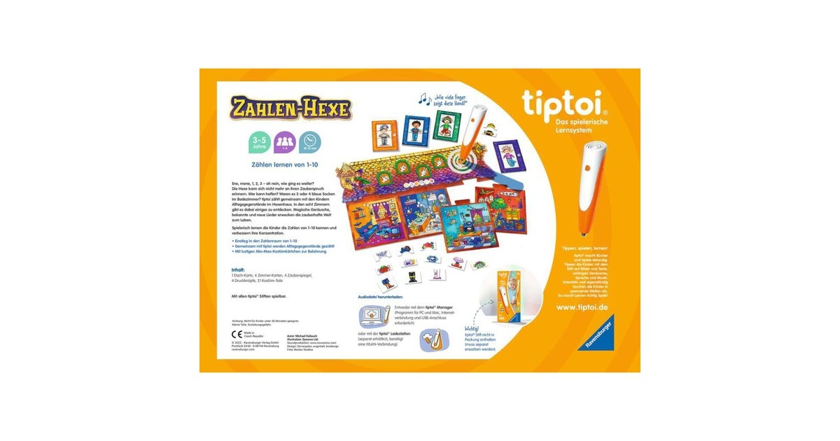 Ravensburger tiptoi Zahlen-Hexe, Brettspiel