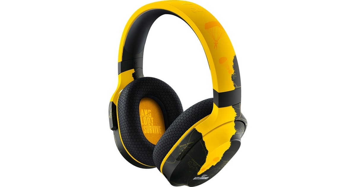 Razer Barracuda X - PUBG: BATTLEGROUNDS Edition, Gaming-Headset(schwarz/gelb, USB-Dongle, Bluetooth)