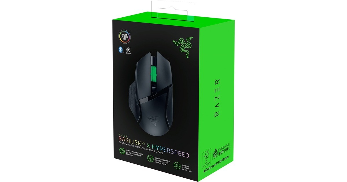 Razer Basilisk V3 X Hyperspeed, Gaming-Maus(schwarz)