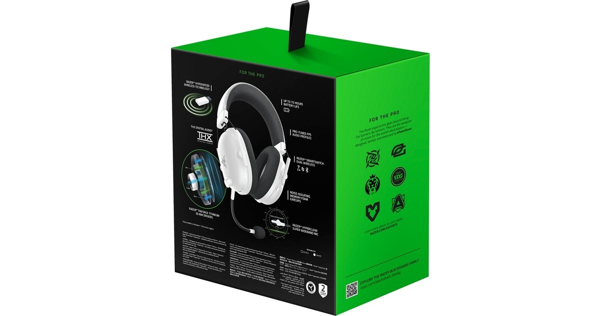 Razer BlackShark V2 Pro 2023, Gaming-Headset(weiß, Bluetooth, 2.4 GHz)