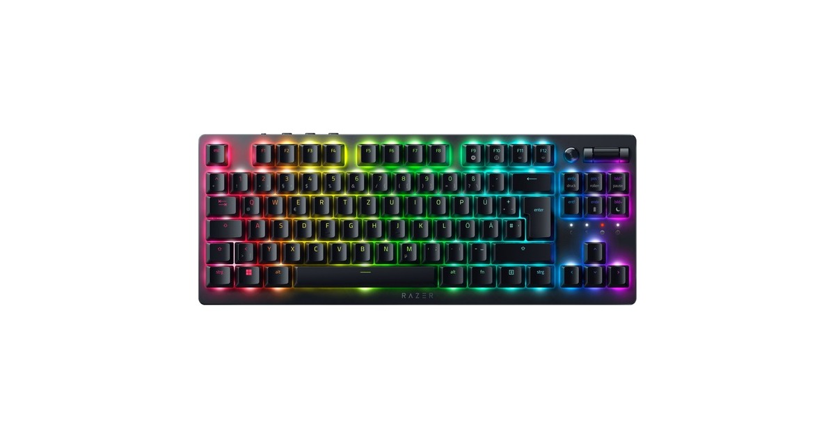 Razer DeathStalker V2 Pro TKL, Gaming-Tastatur(schwarz, DE-Layout, Razer Linear Optical (Red))