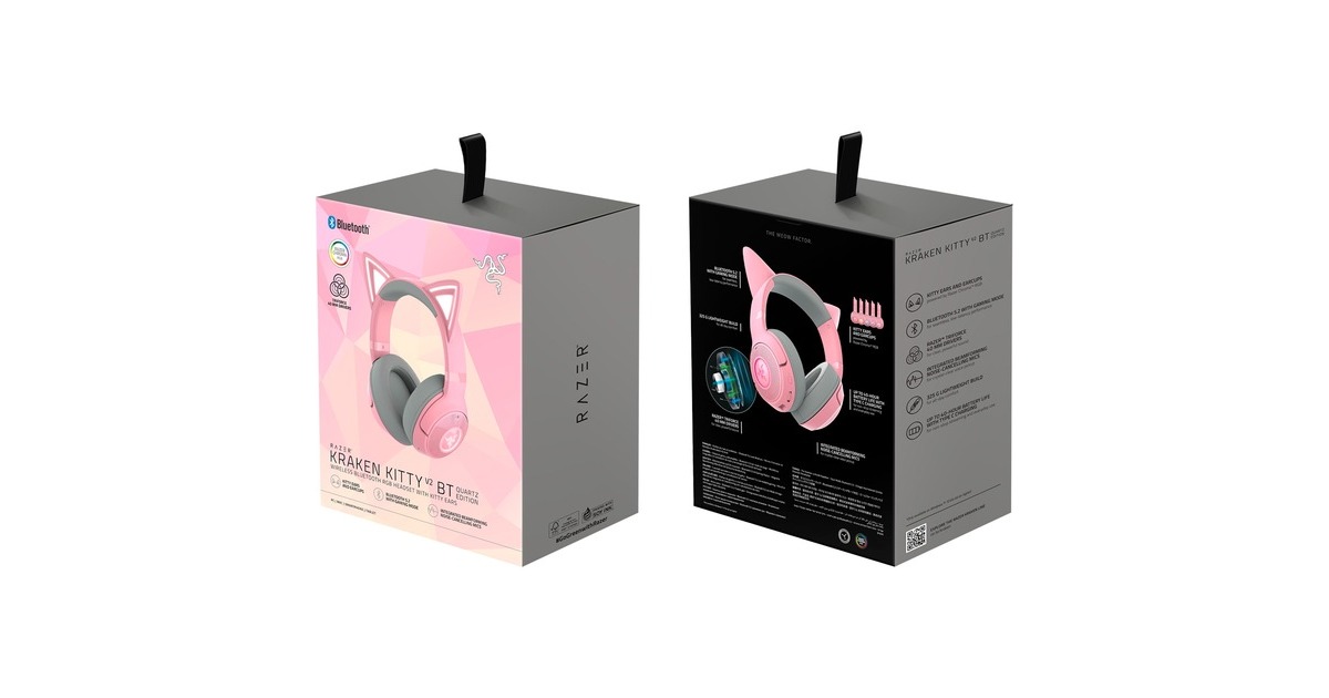 Razer Kraken Kitty V2 BT, Gaming-Headset(pink, Bluetooth)