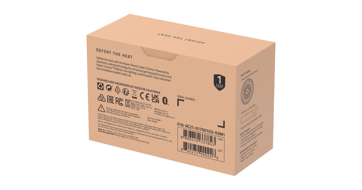 Razer Phone Cooler Chroma MagSafe, Kühlkörper(schwarz, iPhone MagSafe kompatibel ab iOS 12)