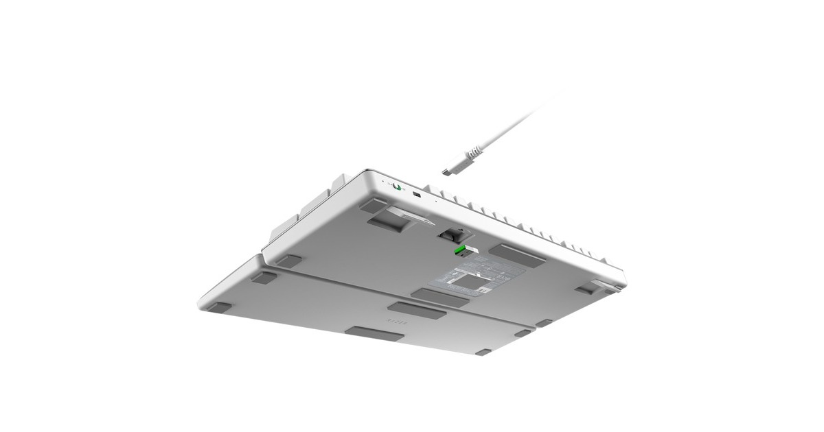 Razer Pro Type Ultra, Tastatur(weiß/grau, DE-Layout, Razer Yellow)