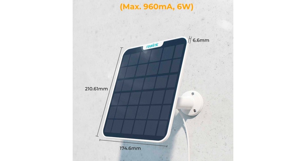Reolink Solarpanel 2 (5,8 Watt)(weiß, für akkubetriebene Reolink Überwachungskameras)