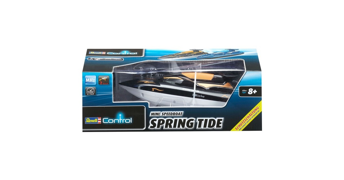 Revell Mini Speedboat SPRING TIDE 40, RC(schwarz/weiß)