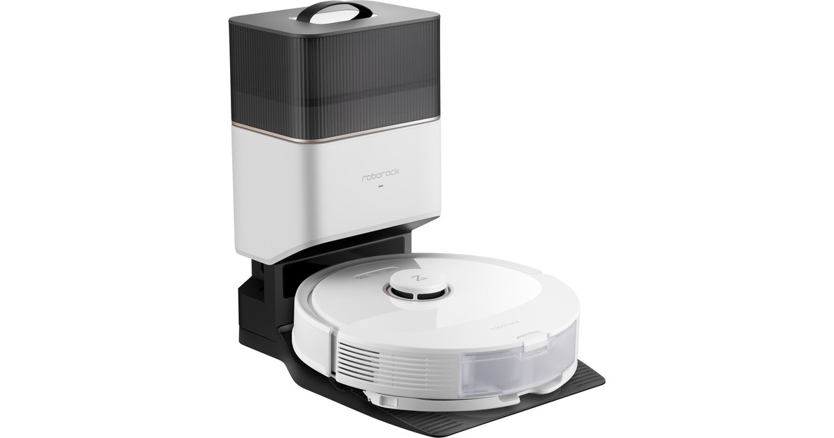 Roborock Q8 Max+, Saugroboter(weiß, inkl. RoboDock Plus)