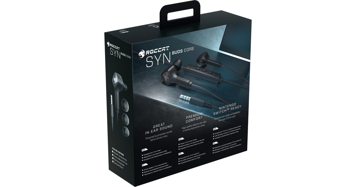 Roccat Syn Buds Core, Gaming-Headset(schwarz, 3,5 mm Klinke)