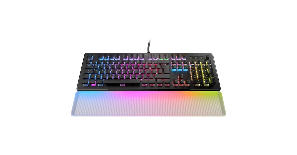 Roccat Vulcan II Max, Gaming-Tastatur(schwarz, DE-Layout, Roccat Titan II Optical Red)