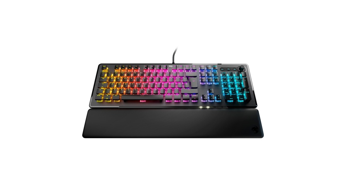 Roccat Vulcan II, Gaming-Tastatur(schwarz, DE-Layout, Roccat Titan II Brown)