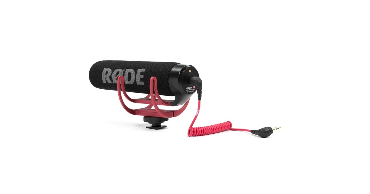 Rode Microphones VideoMic GO, Mikrofon(schwarz/rot)
