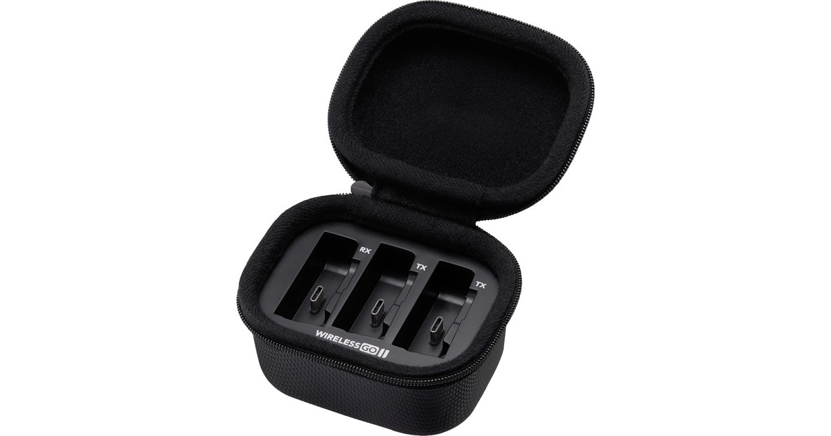 Rode Microphones Wireless GO II Charge Case, Powerbank(schwarz, für zwei Sender und einen Empfänger)