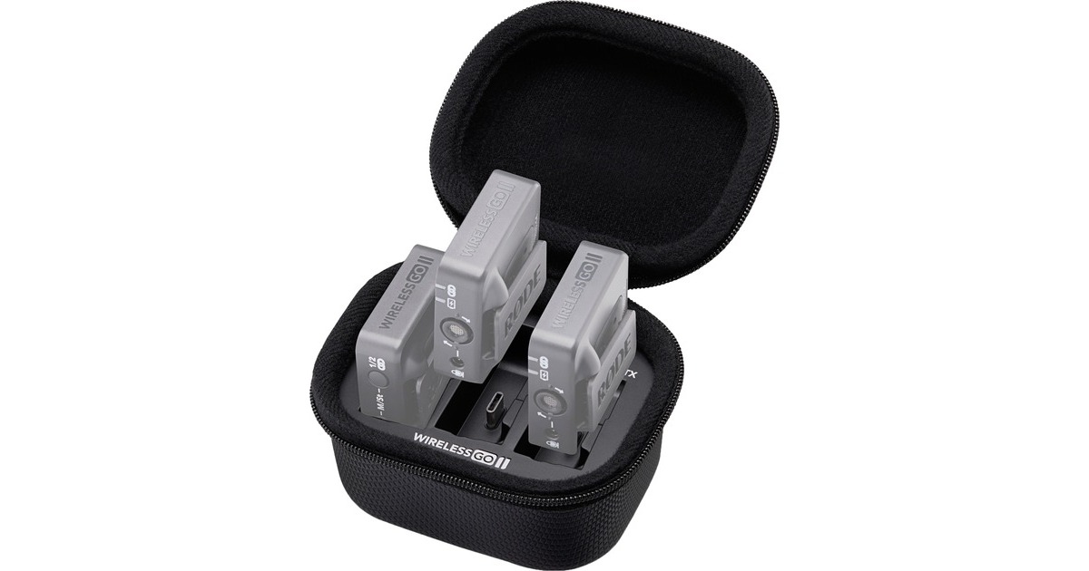 Rode Microphones Wireless GO II Charge Case, Powerbank(schwarz, für zwei Sender und einen Empfänger)