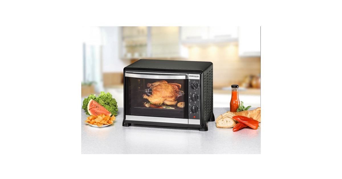 Rommelsbacher Back & Grill Ofen mit Umluft BG 1550, Mini-Backofen(schwarz, Retail)