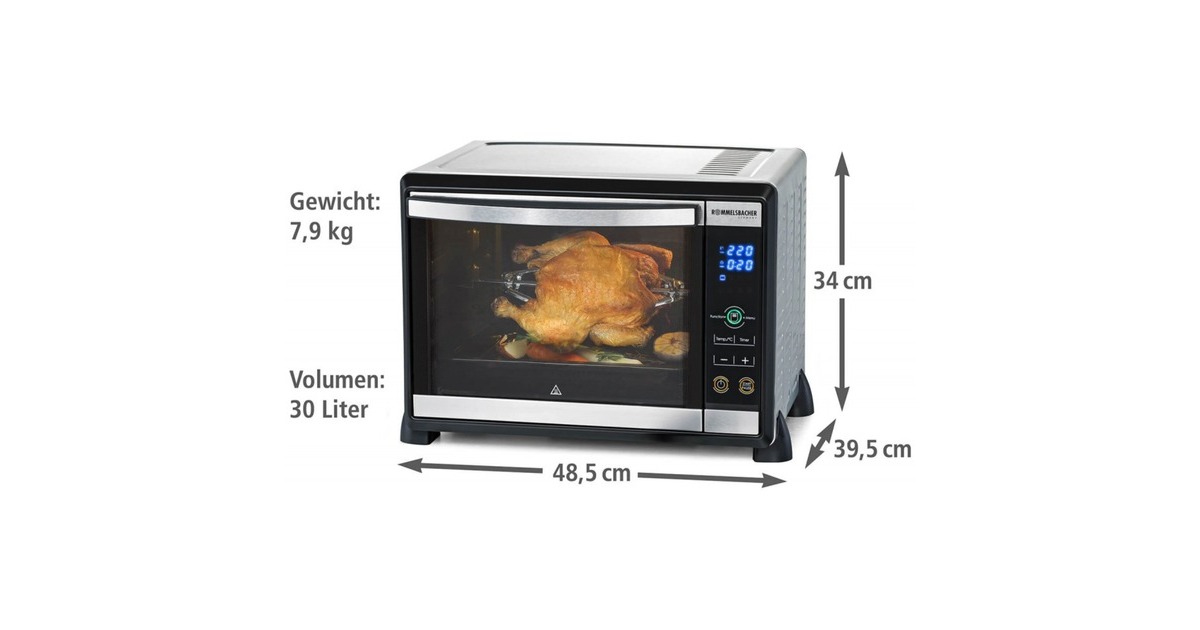 Rommelsbacher Back- und Grillgerät BGE 1580/E, Mini-Backofen(edelstahl)