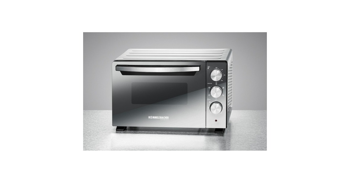 Rommelsbacher Back- und Grillofen BGS 1400, Mini-Backofen(silber/schwarz)