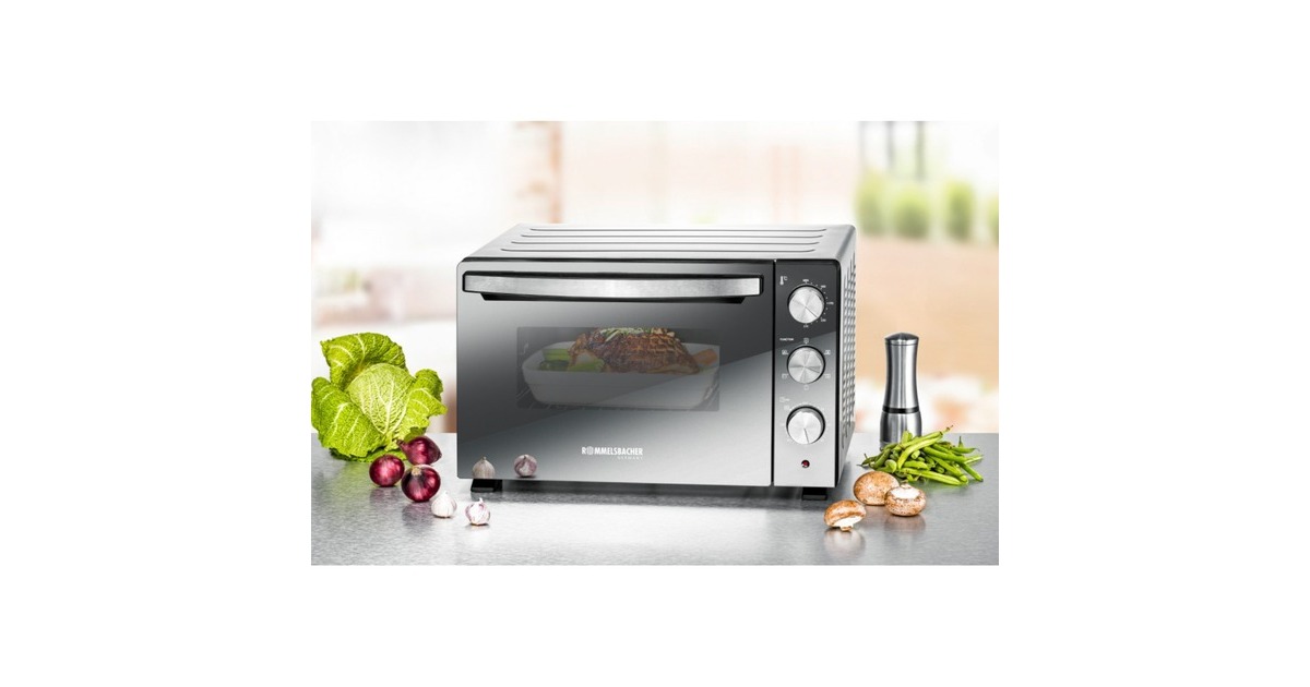 Rommelsbacher Back- und Grillofen BGS 1500, Mini-Backofen(silber/schwarz)