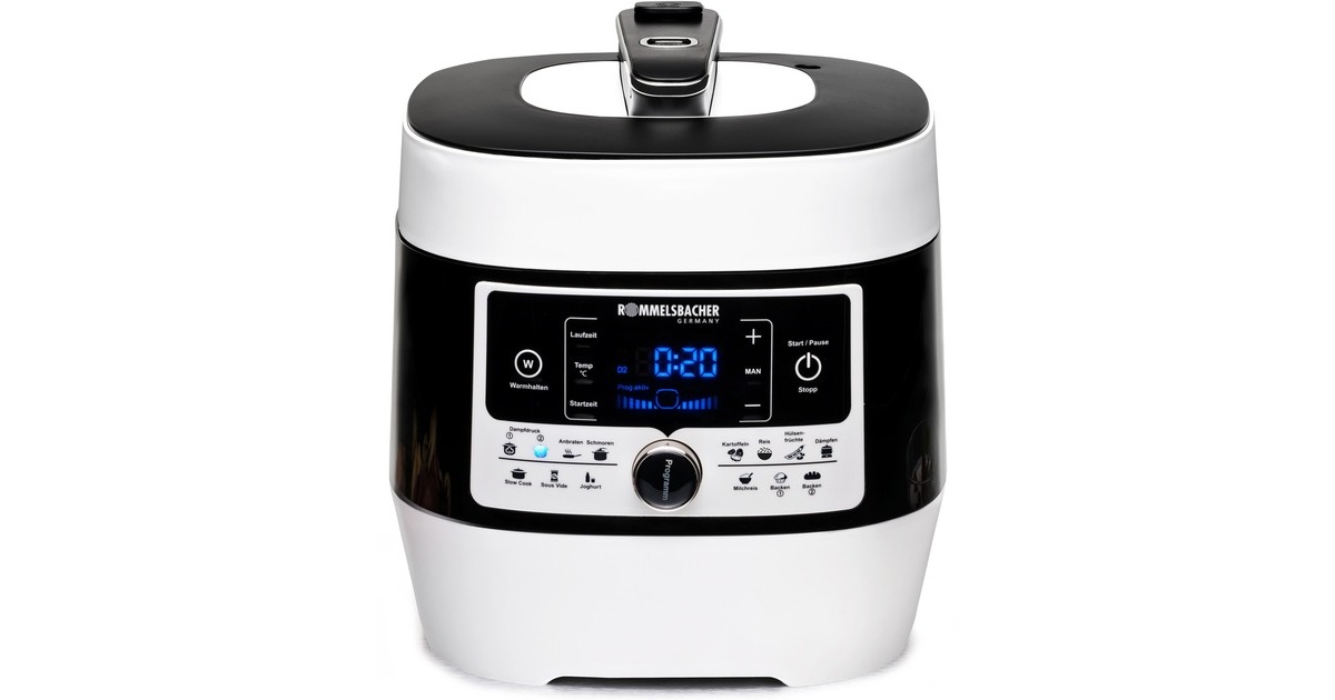 Rommelsbacher Dampfdruck- & Multikocher MD 1000(weiß/schwarz)