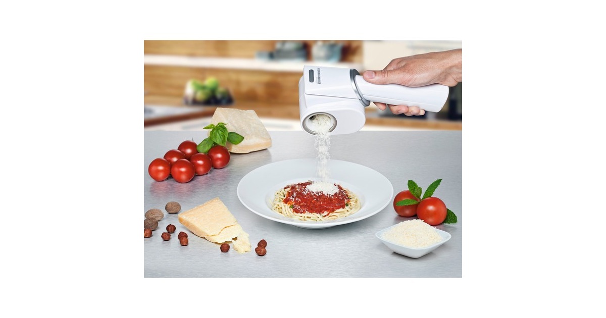 Rommelsbacher Elektrische Multi-Reibe MR 6, Zerkleinerer(weiß/silber)