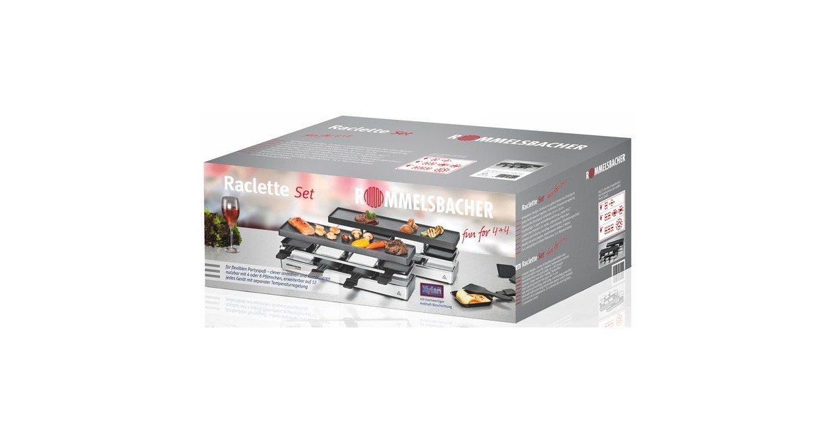 Rommelsbacher Fun for 4+4 RC 1600, Raclette(silber)