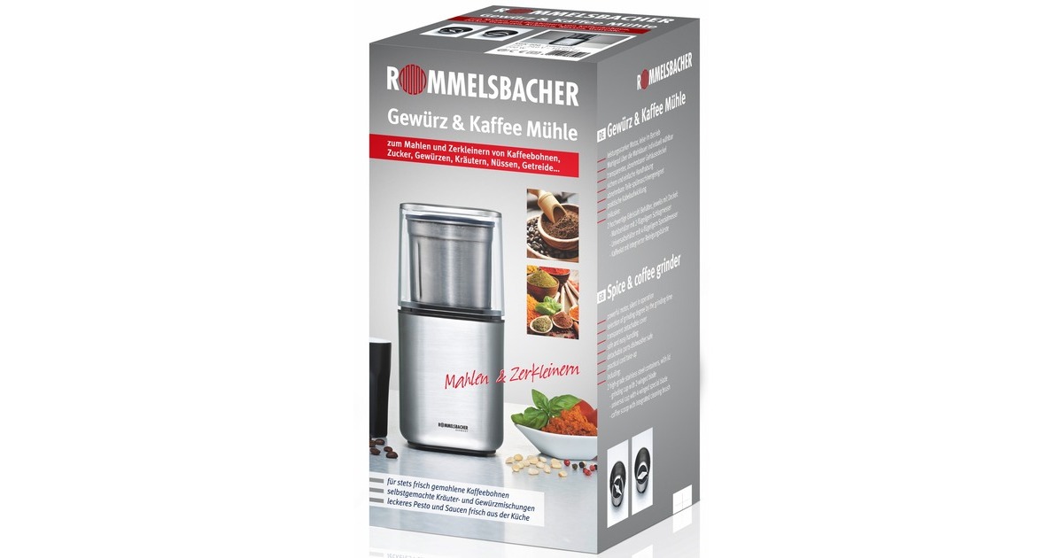 Rommelsbacher Gewürz- & Kaffeemühle EGK 200(edelstahl, 200 Watt)