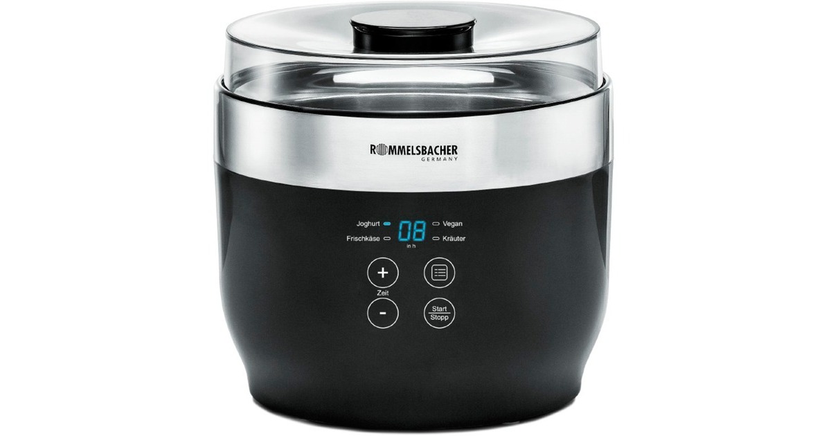 Rommelsbacher JG 80 "Jona", Joghurtbereiter(schwarz/edelstahl)