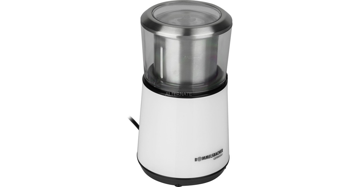 Rommelsbacher Kaffeemühle EKM 125(weiß/edelstahl, 200 Watt)