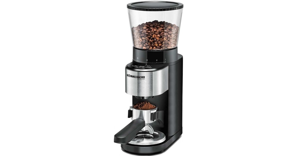 Rommelsbacher Kaffeemühle EKM 500(schwarz/edelstahl, 160 Watt, integrierte Präzisions-Waage)