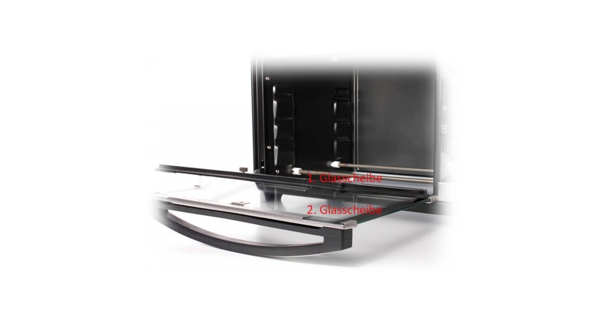 Rommelsbacher Kleinbackofen mit Umluft BG 1055/E, Mini-Backofen(silber/schwarz, Retail)