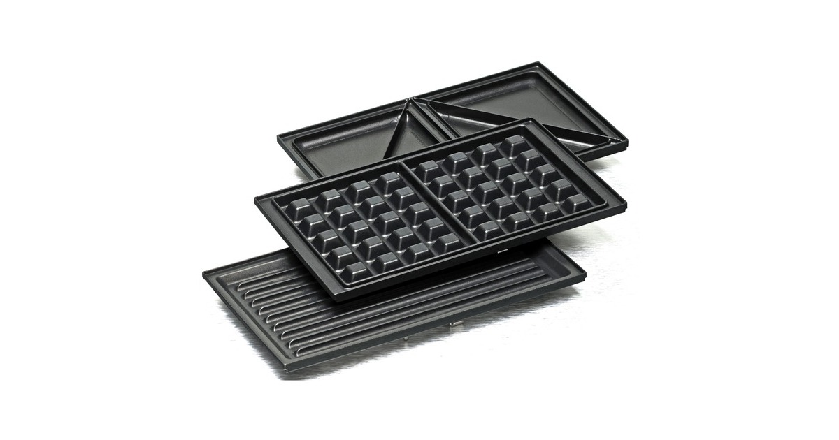 Rommelsbacher Multi Toast & Grill SWG 700 3-in-1 Max, Kontaktgrill(schwarz/edelstahl, 700 Watt, mit 3 Platten-Sets, Outlet)