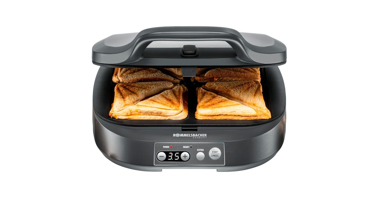 Rommelsbacher Sandwich Maker ST 1800, Sandwichmaker(schiefer)