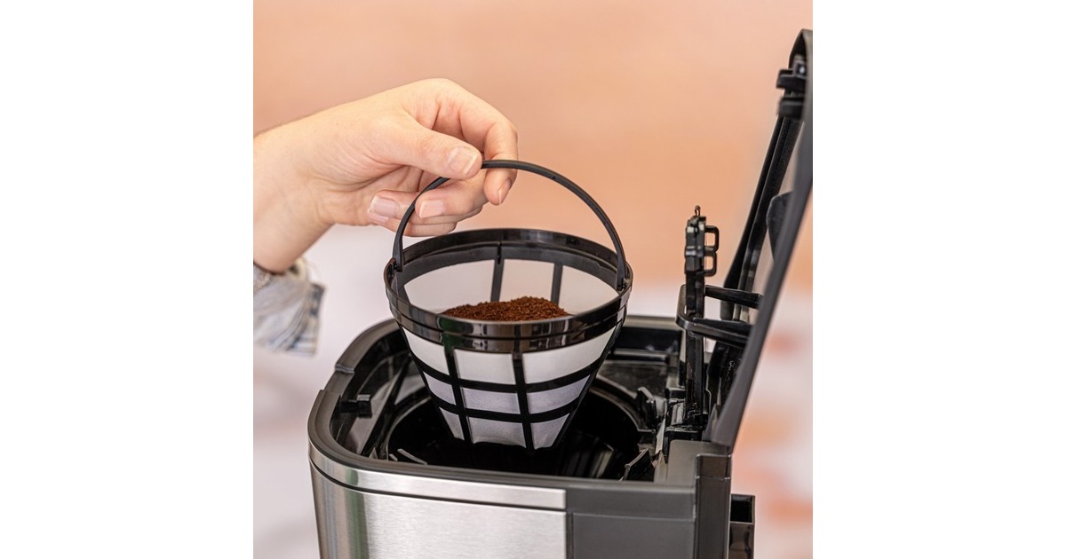 Rommelsbacher Sunny FKM 1000, Filtermaschine(edelstahl/schwarz, inkl. Glaskanne)