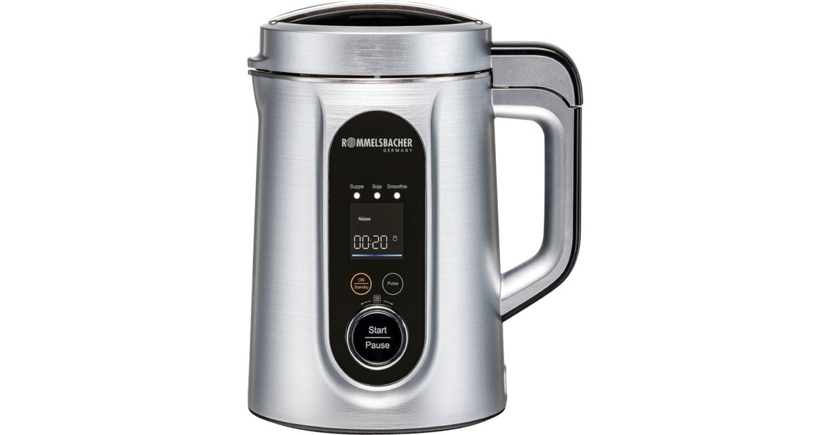 Rommelsbacher Suppen und Veggie Drink Bereiter SVD 1400 Vera, Wasserkocher(edelstahl/schwarz, 1,3 Liter)