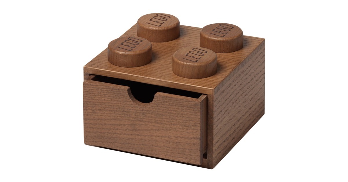 Room Copenhagen LEGO 2x2 Holz Schreibtischschublade, Aufbewahrungsbox(eiche, dunkel) Room Copenhagen LEGO 2x2 Holz Schreibtischschublade, Aufbewahrungsbox(eiche, dunkel)