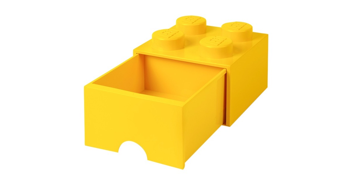 Room Copenhagen LEGO Brick Drawer 4 gelb, Aufbewahrungsbox(gelb)
