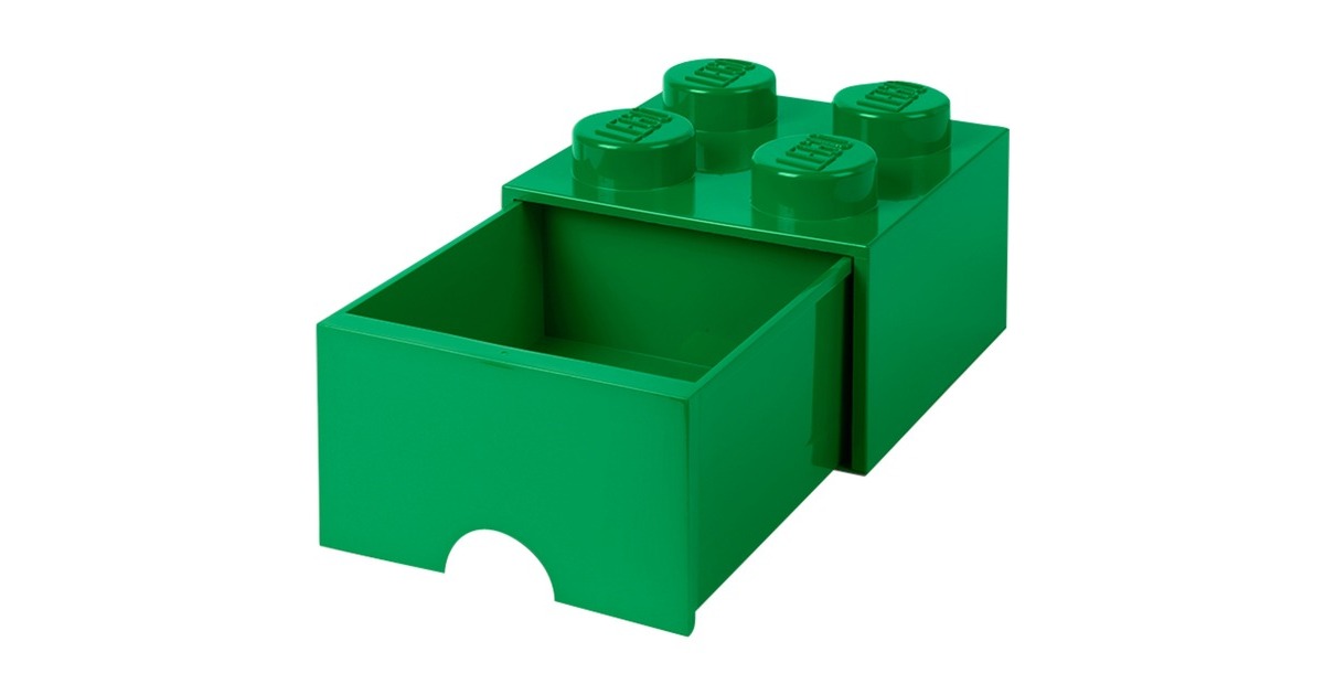 Room Copenhagen LEGO Brick Drawer 4 grün, Aufbewahrungsbox(grün)
