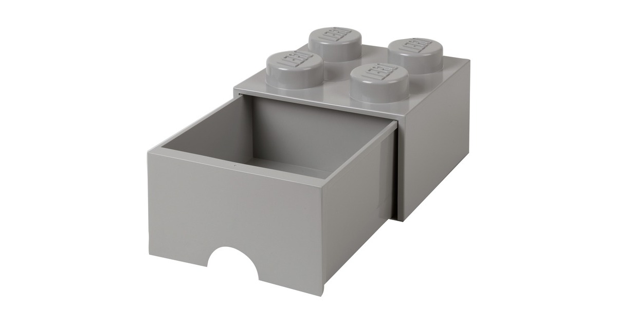 Room Copenhagen LEGO Brick Drawer 4 grau, Aufbewahrungsbox(grau)