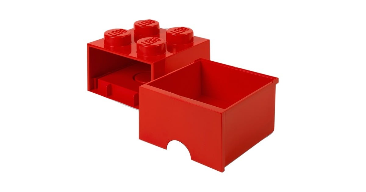 Room Copenhagen LEGO Brick Drawer 4 rot, Aufbewahrungsbox(rot)