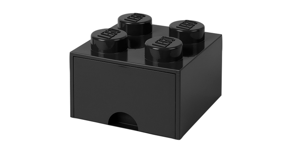 Room Copenhagen LEGO Brick Drawer 4 schwarz, Aufbewahrungsbox(schwarz)