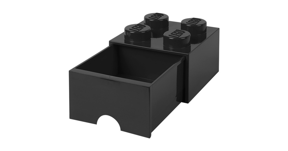 Room Copenhagen LEGO Brick Drawer 4 schwarz, Aufbewahrungsbox(schwarz)