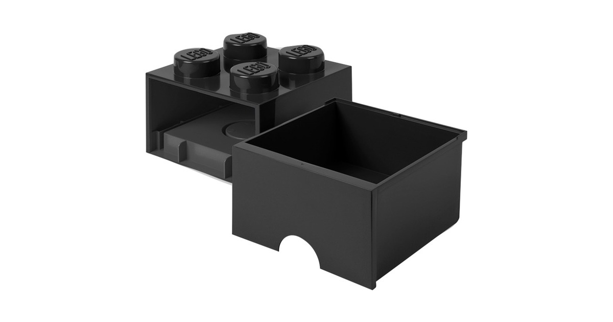 Room Copenhagen LEGO Brick Drawer 4 schwarz, Aufbewahrungsbox(schwarz)
