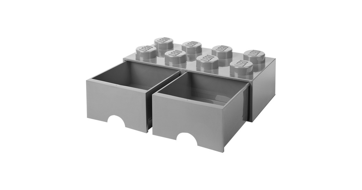 Room Copenhagen LEGO Brick Drawer 8 grau, Aufbewahrungsbox(grau)