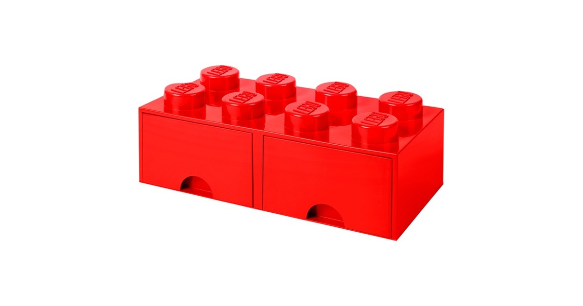 Room Copenhagen LEGO Brick Drawer 8 rot, Aufbewahrungsbox(rot)
