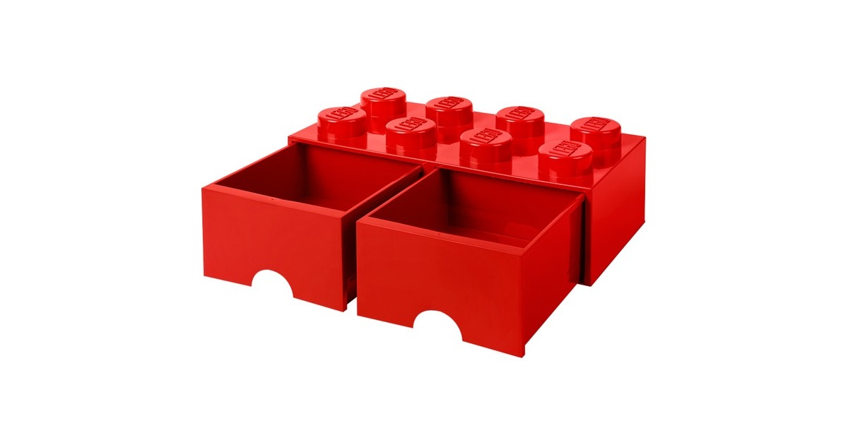 Room Copenhagen LEGO Brick Drawer 8 rot, Aufbewahrungsbox(rot)