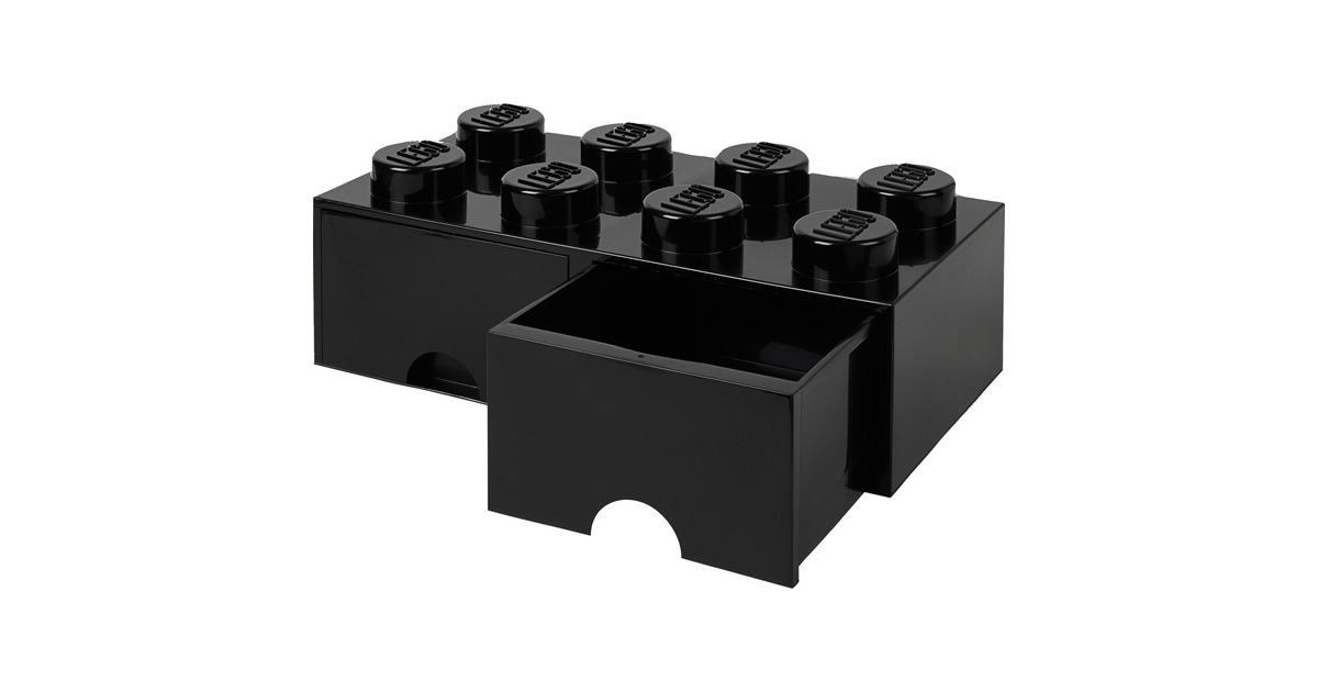 Room Copenhagen LEGO Brick Drawer 8 schwarz, Aufbewahrungsbox(schwarz)