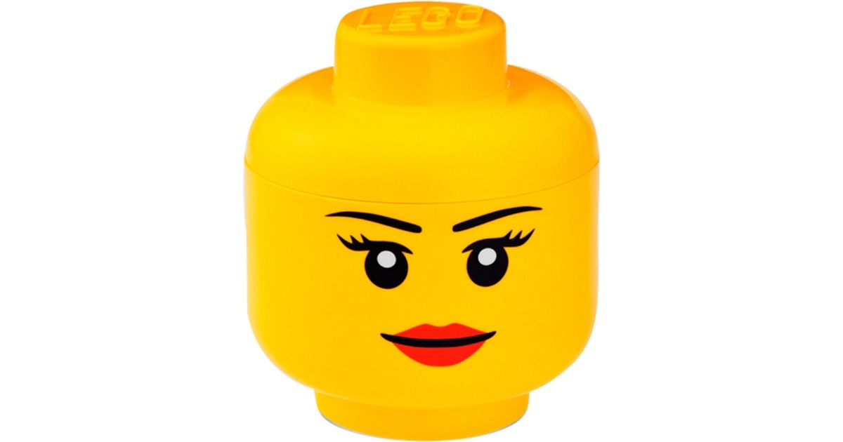Room Copenhagen LEGO Iconic Storage Head , Aufbewahrungsbox(gelb, Größe S, Weiblich)