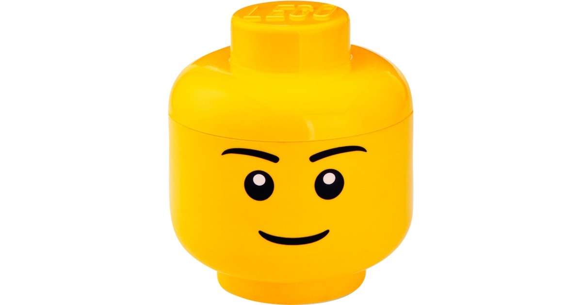 Room Copenhagen LEGO Iconic Storage Head , Aufbewahrungsbox(gelb, Größe L, Männlich)