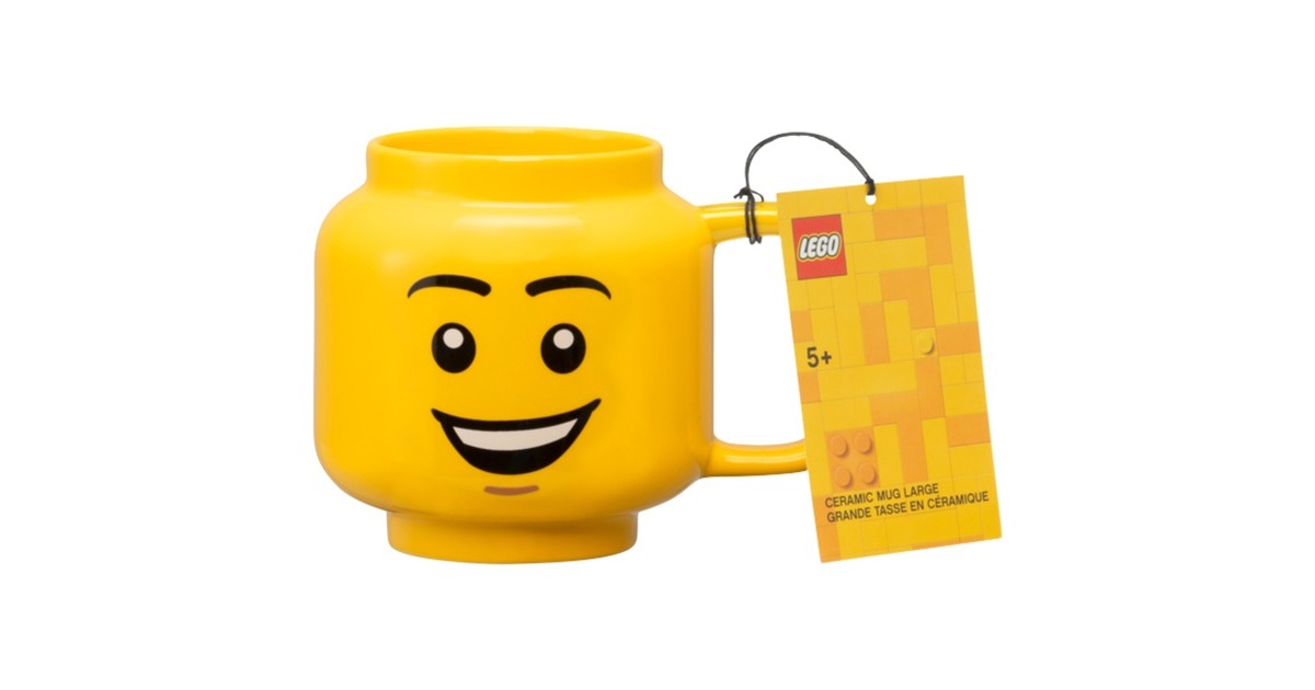 Room Copenhagen LEGO Keramiktasse Happy Boy, groß(gelb)