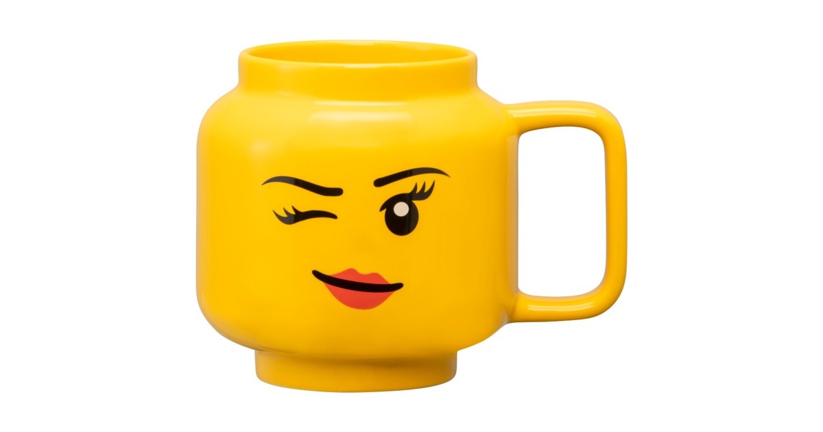 Room Copenhagen LEGO Keramiktasse Winking Girl, groß(gelb)